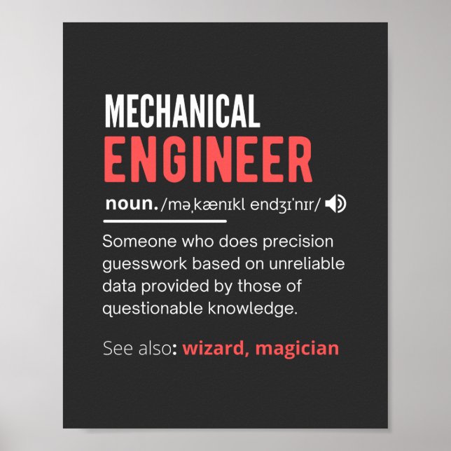 Póster INGENIERO mecánico (Frente)