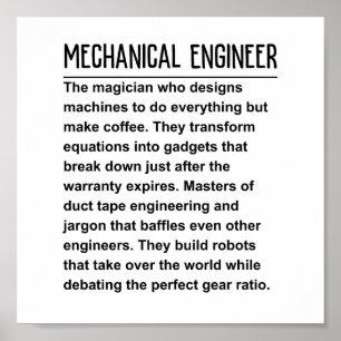 Póster Ingeniero mecánico