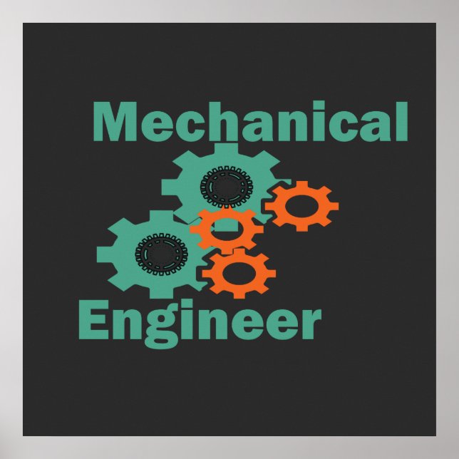 Póster ingeniero mecánico (Frente)