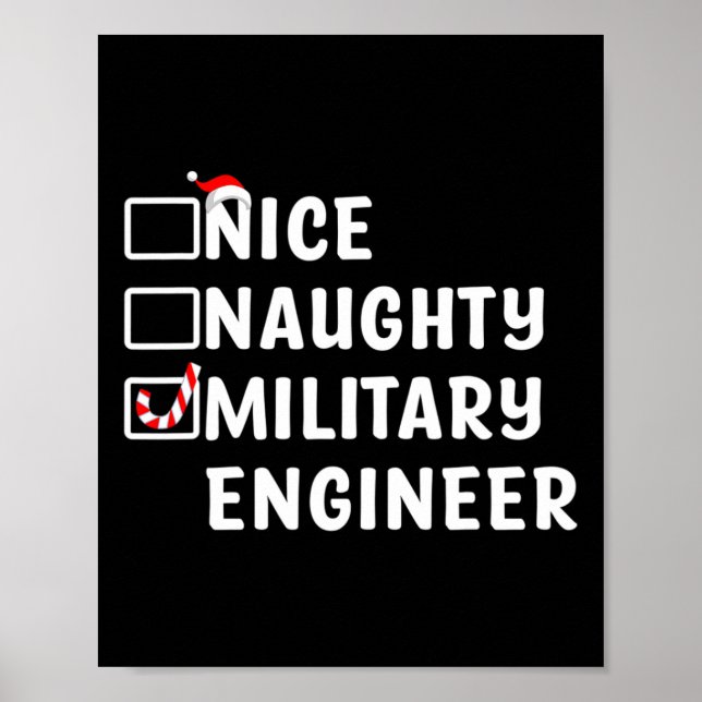 Póster Ingeniero Militar Funny Navidades Eng (Frente)