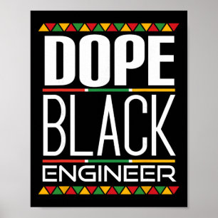 Póster Ingeniero Negro de Droga Mes de la Historia Negra