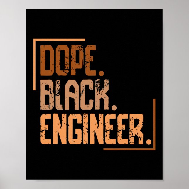 Póster Ingeniero negro de drogas melanina historia afroam (Frente)
