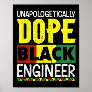 Póster Ingeniero negro de drogas sin remordimientos Junet