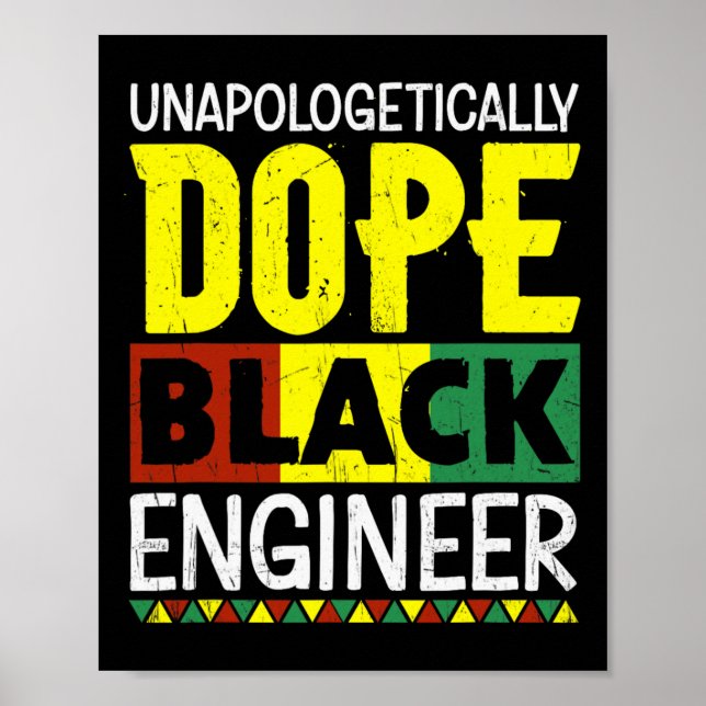 Póster Ingeniero negro de drogas sin remordimientos Junet (Frente)