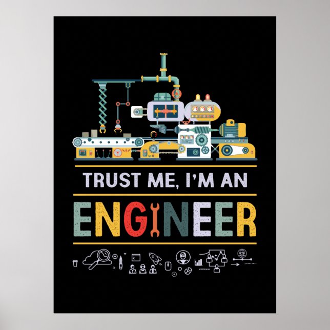 Póster Ingeniero Soy Ingeniero (Frente)