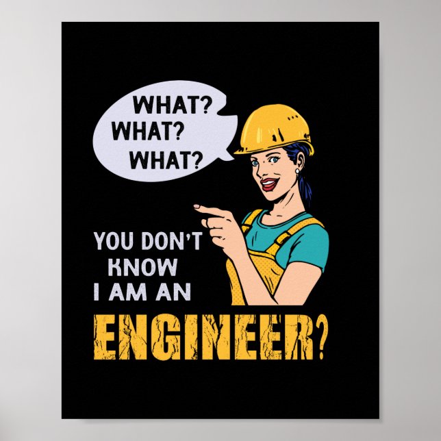 Póster Ingeniero Soy Ingeniero (Frente)
