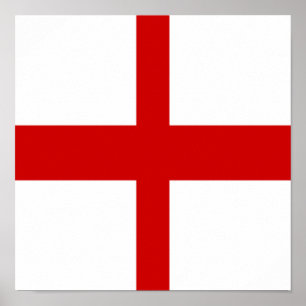 Póster Inglaterra Bandera País Inglés Orgullo Hogar