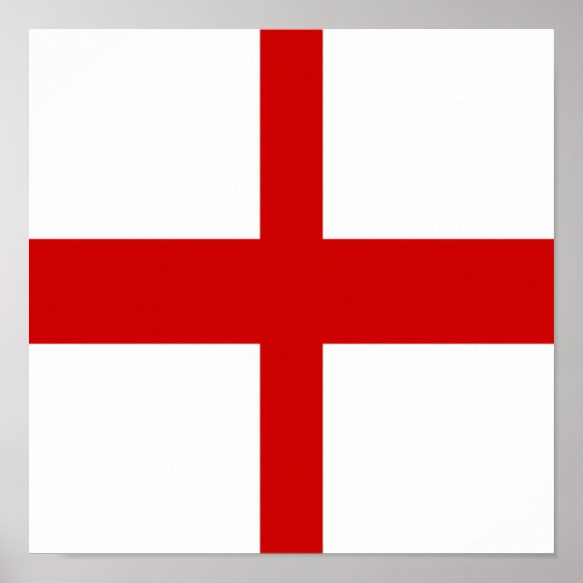 Póster Inglaterra Bandera País Inglés Orgullo Hogar (Frente)
