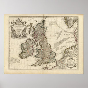 Póster Inglaterra, Escocia, Europa