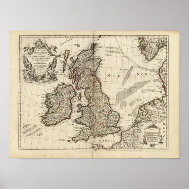 Póster Inglaterra, Escocia, Europa (Frente)