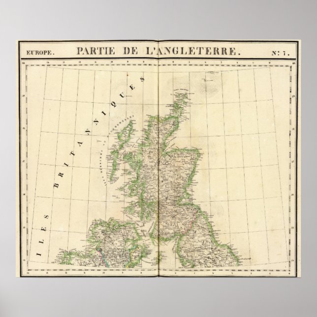 Póster Inglaterra, Europa 7 (Frente)