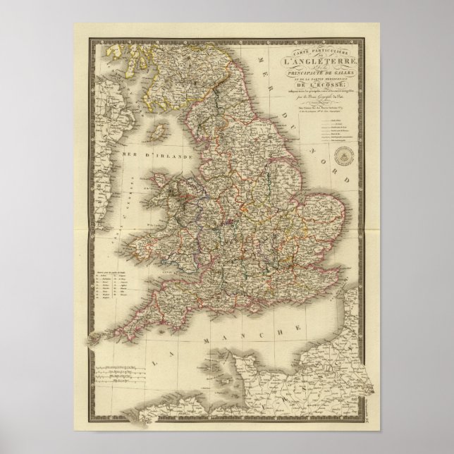 Póster Inglaterra, Gales (Frente)