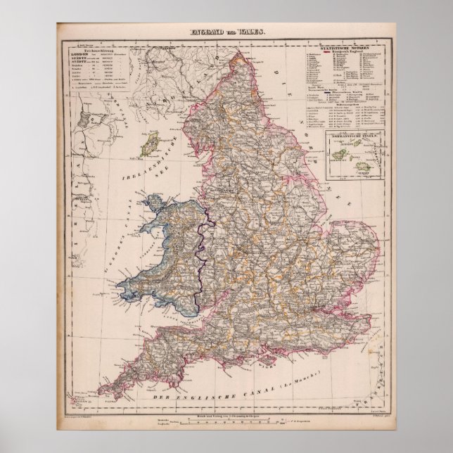 Póster Inglaterra, Gales (Frente)