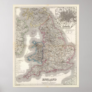 Póster Inglaterra, Gales 2