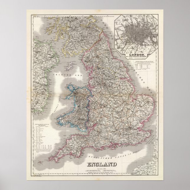 Póster Inglaterra, Gales 2 (Frente)