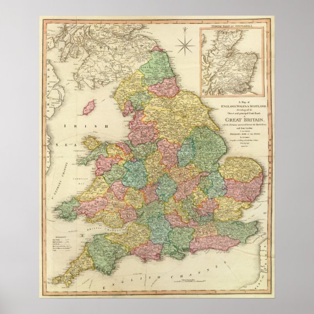 Póster Inglaterra, Gales, Escocia (Frente)