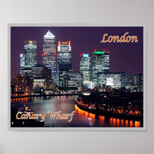 Póster Inglaterra - Londres - Canary Wharf - (Frente)