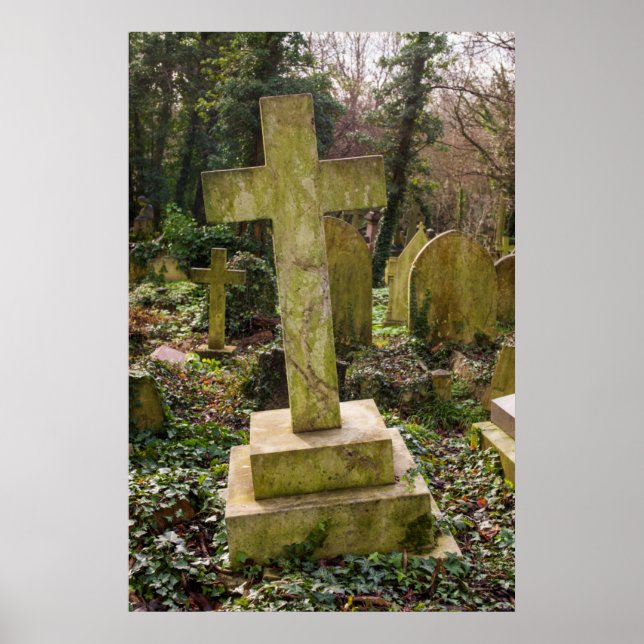 Póster Inglaterra, Londres, Cementerio Highgate, gravesit (Frente)