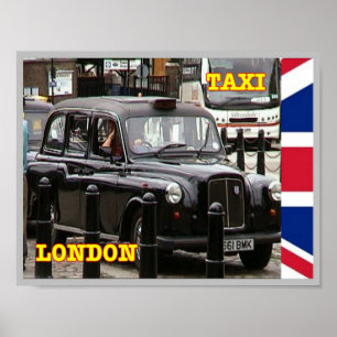 Póster Inglaterra - Londres - Taxi negro -