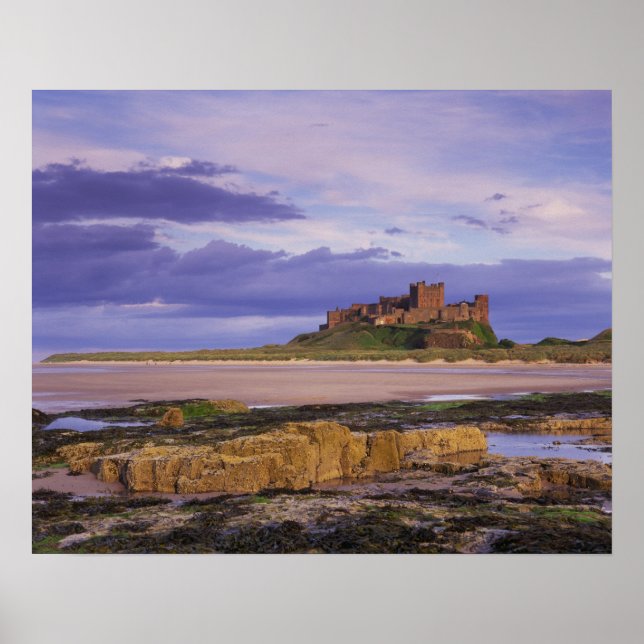 Póster Inglaterra, Northumberland, Castillo de Bamburgh (Frente)