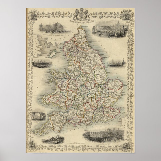 Póster Inglaterra y Gales (Frente)