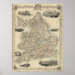 Póster Inglaterra y País de Gales