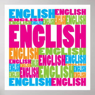 Póster Inglés colorido