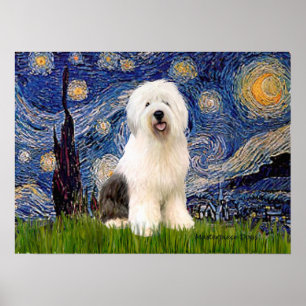 Póster Inglés viejo 3 - Noche estrellada