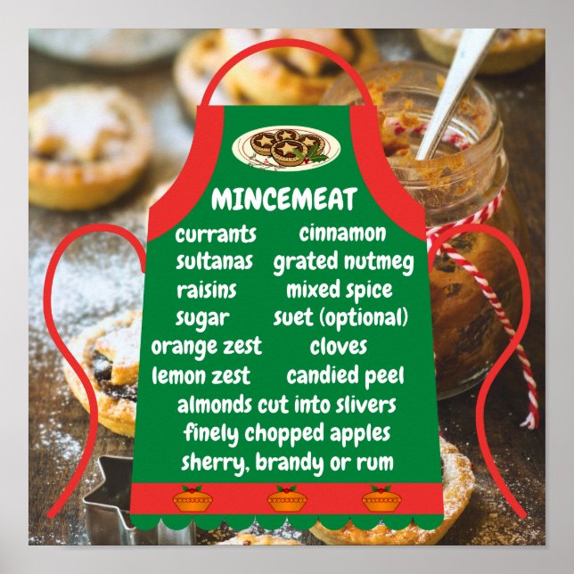 Póster Ingredientes de Mincemeat Apron (Frente)