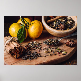 Póster Ingredientes para masala chai