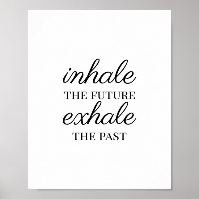 Póster Inhalar el futuro, exhalar el pasado (Frente)