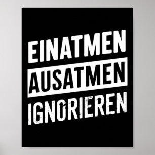Póster Inhale Exhale Ignorar - Cómo Sobrevivo Al Pegatina