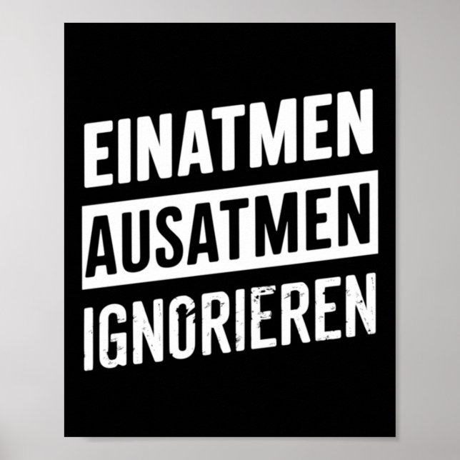 Póster Inhale Exhale Ignorar - Cómo Sobrevivo Al Pegatina (Frente)