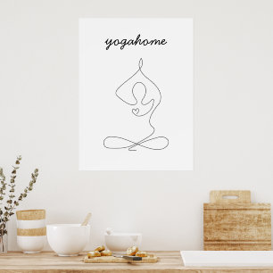 Póster Inhale Exhale Respiración estudio de yoga moderno