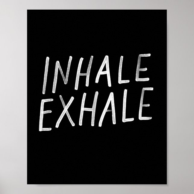 Póster Inhale, poster de yoga exhale (Frente)