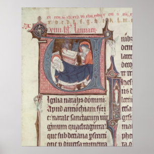 Póster Iniciales historiadas 'U' e 'I'