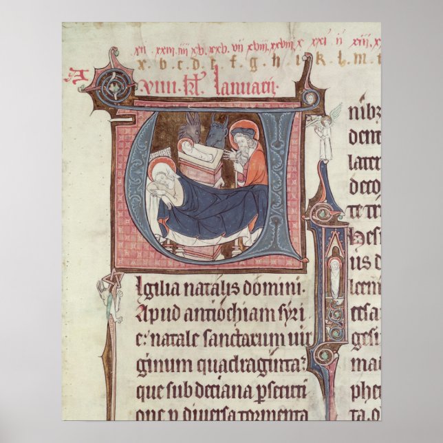 Póster Iniciales historiadas 'U' e 'I' (Frente)