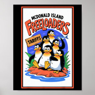 Póster Injusticia política divertida y tarifas de isla Mc
