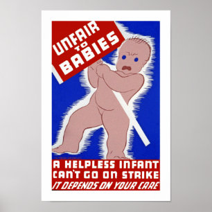 Póster Injusto a los bebés