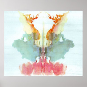 Póster INK BLOT Psychology Inkblot test Ninth blot Rorsch