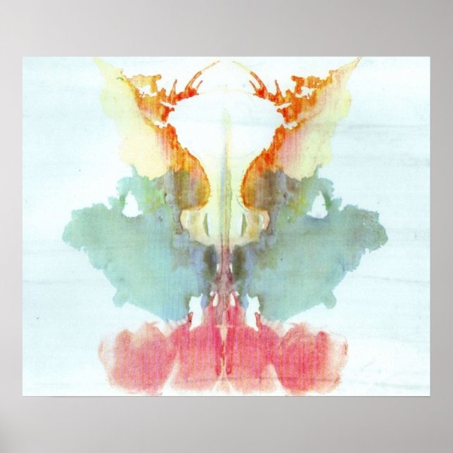 Póster INK BLOT Psychology Inkblot test Ninth blot Rorsch (Frente)