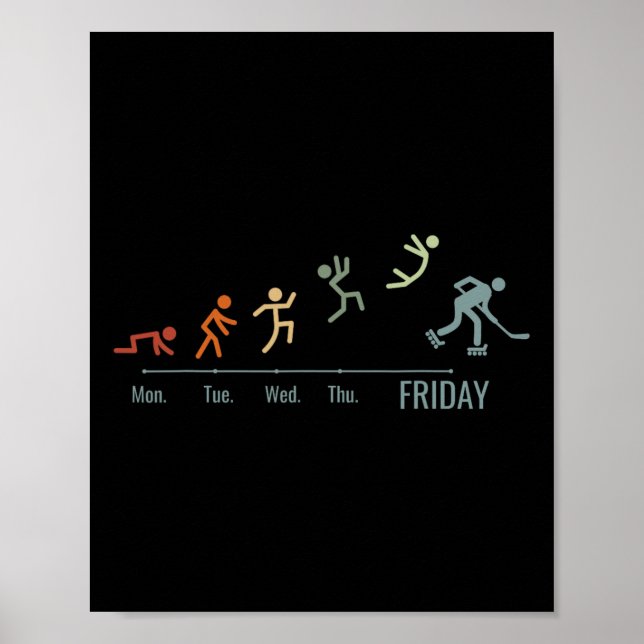 Póster Inline-hockey Skating Skater Hockey Weekend Roller (Frente)