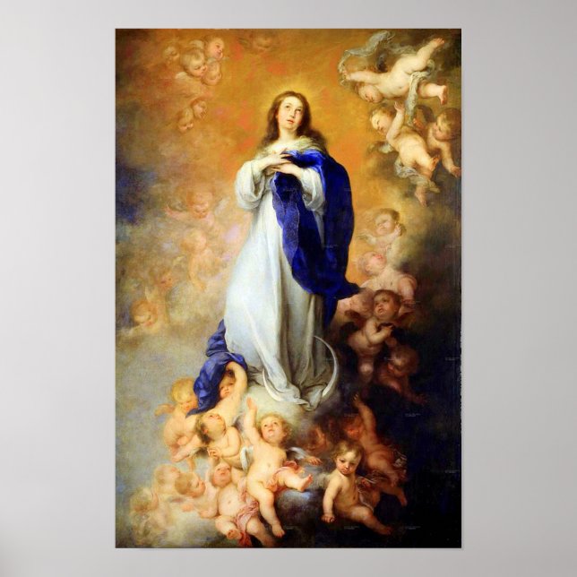 Póster Inmaculada Concepción Virgen María Asunción 04 (Frente)