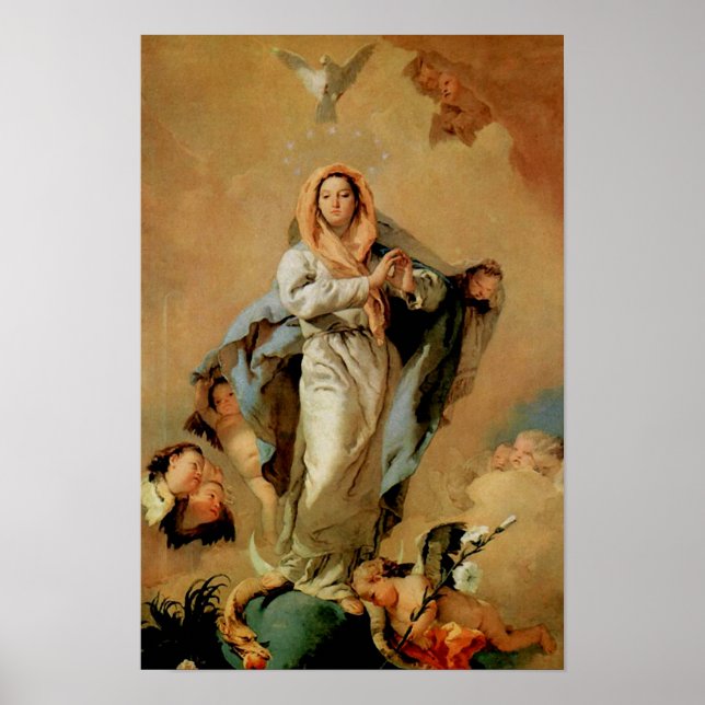 Póster Inmaculada Concepción Virgen María Asunción 07 (Frente)