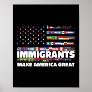 Póster Inmigrantes Hacen Grande a América Inmigrantes Méx