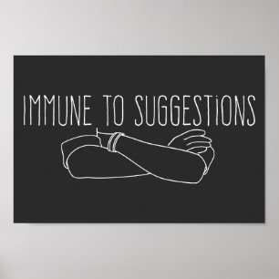 Póster Inmune A Sugerencias Actitud De Armas Cruzadas