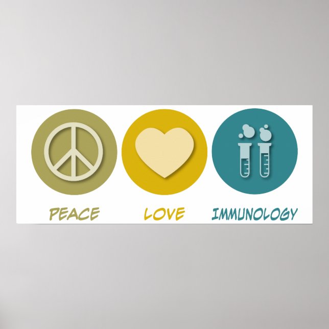 Póster Inmunología de amor por la paz (Frente)