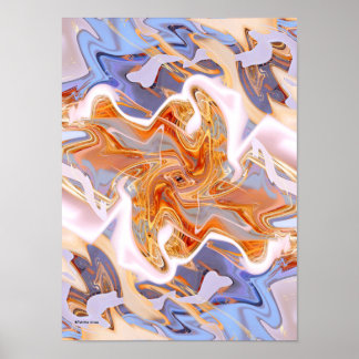 Póster Inner Sunset Modern Abstract Art Poster