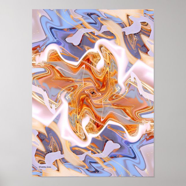 Póster Inner Sunset Modern Abstract Art Poster (Frente)