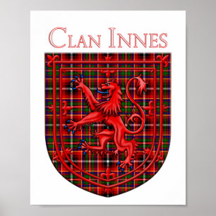Póster Innes Tartan Scottish Plaid Lion Rampant